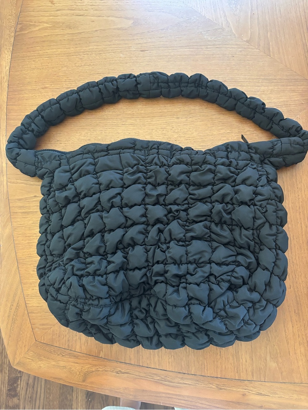 Amazon Black Quilted Puffer Shoulder Bag